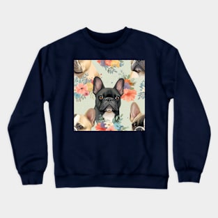 French Bulldogs All Over Tote Bag Crewneck Sweatshirt